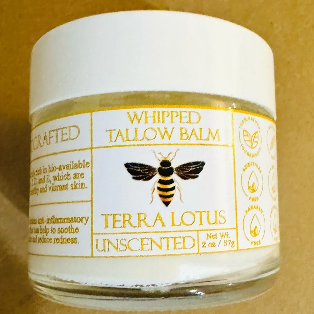 Organic Terra Lotus Whipped Tallow Balm Unscented 2oz